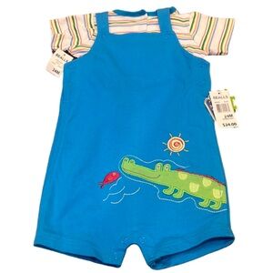 NWT Bealls Sunshine Baby Romper Size 24 Months 2 Piece Set